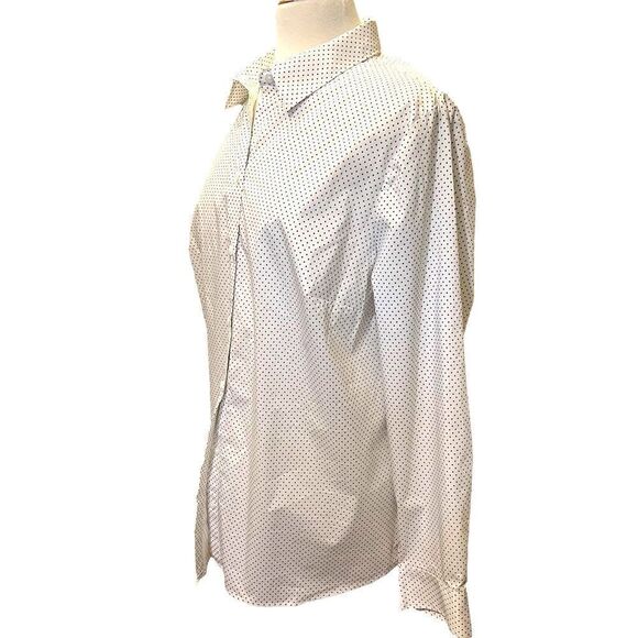 PLUS SIZE Oversized White Buttoned Down Shirt OX Woman - Picture 1 of 10